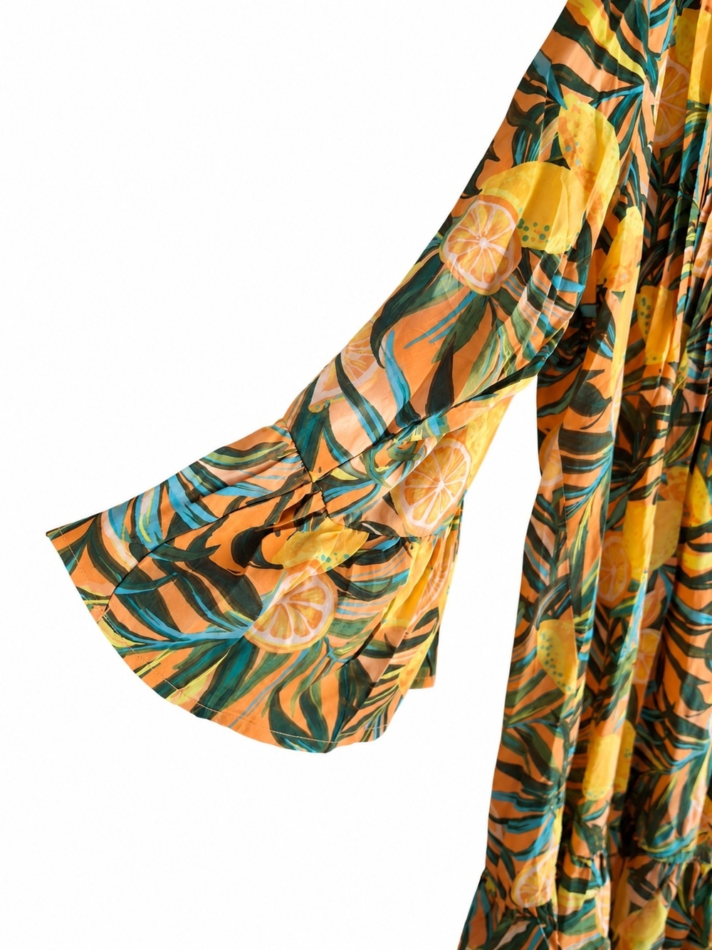 Blue Island 1X NWT Tropical Lemon Print Swim Cover-Up Tunic Dress Plus Boho Chic - Picture 4 of 13